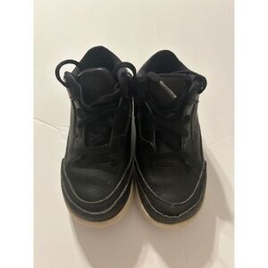 Kids Jordan 3 Retro Toddler Black White Leather Sneakers Size 9C